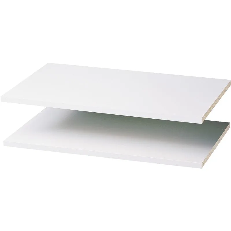 Easy Track RS1423 Series Adjustable Shelf, White, 100 lb, 14 in L, 23-7/8 in W, Wood