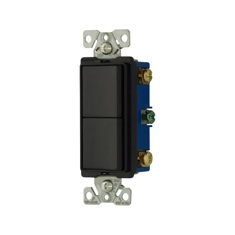 Eaton 7728BK-BOX Combination Switch, 15 A, 120/277 V, Polycarbonate/PVC/Steel Housing Material, Black (Pack of 10)