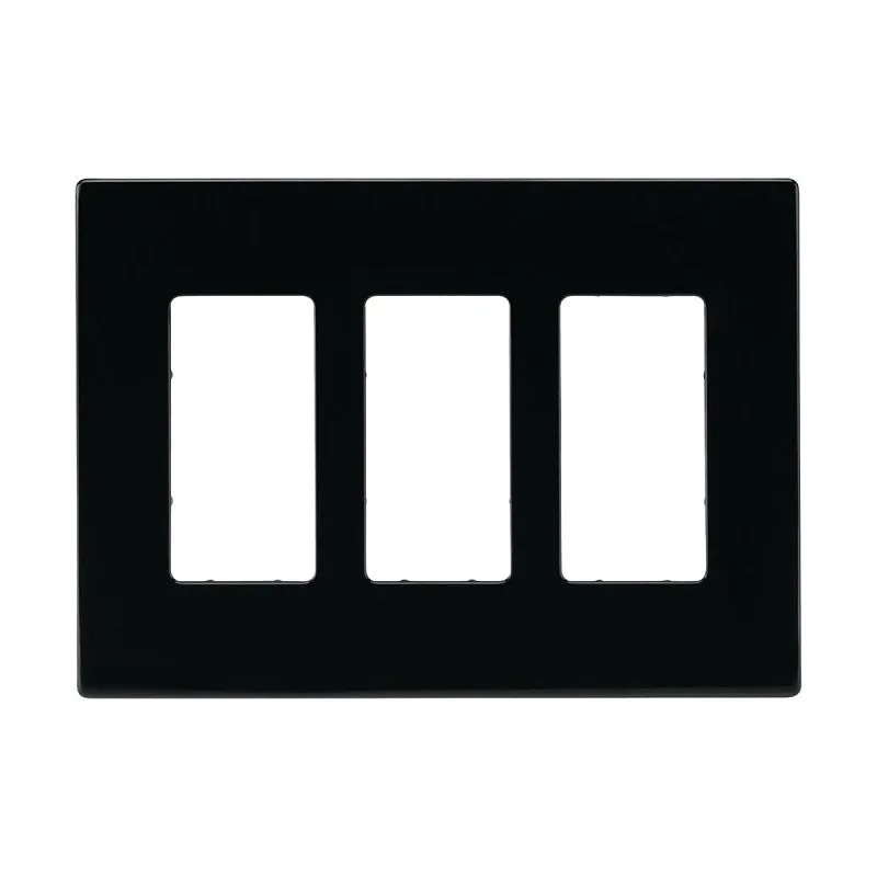 Eaton PJS263BK Wallplate, 4.87 in L, 6-3/4 in W, 3-Gang, Polycarbonate, Black (Pack of 10)