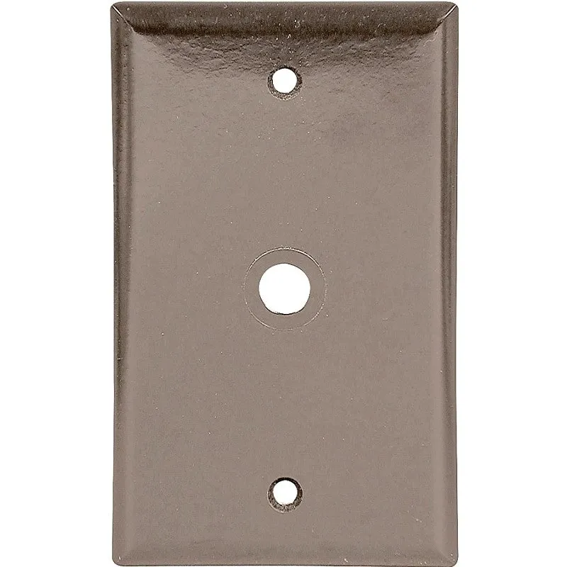 Eaton Wiring Devices 2128 2128B-BOX Wallplate, 4-1/2 in L, 2-3/4 in W, 1 -Gang, Thermoset, Brown, High-Gloss (Pack of 25)