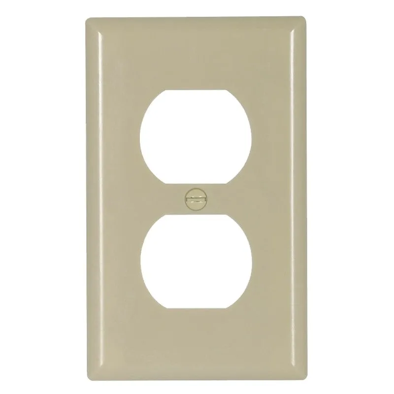 Eaton Wiring Devices 2132V-BOX Series Receptacle Wallplate, Duplex, Standard-Size, 4-1/2 in L, 2-3/4 in W (Pack of 25)