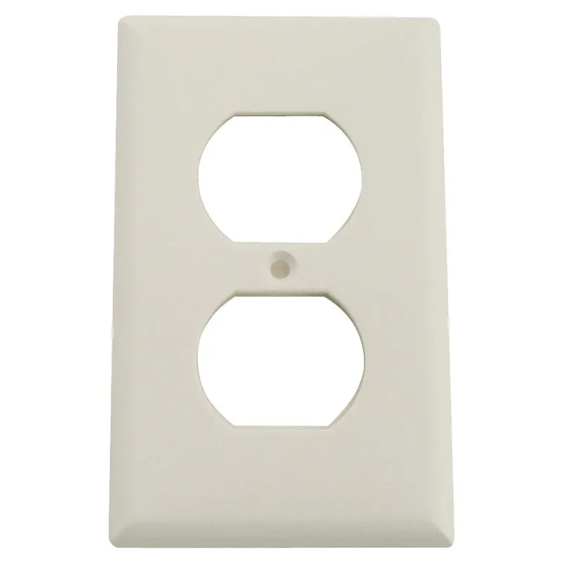 Eaton Wiring Devices 2132W-BOX Series Receptacle Wallplate, Duplex, Standard-Size, 4-1/2 in L, 2-3/4 in W, 1-Gang (Pack of 25)