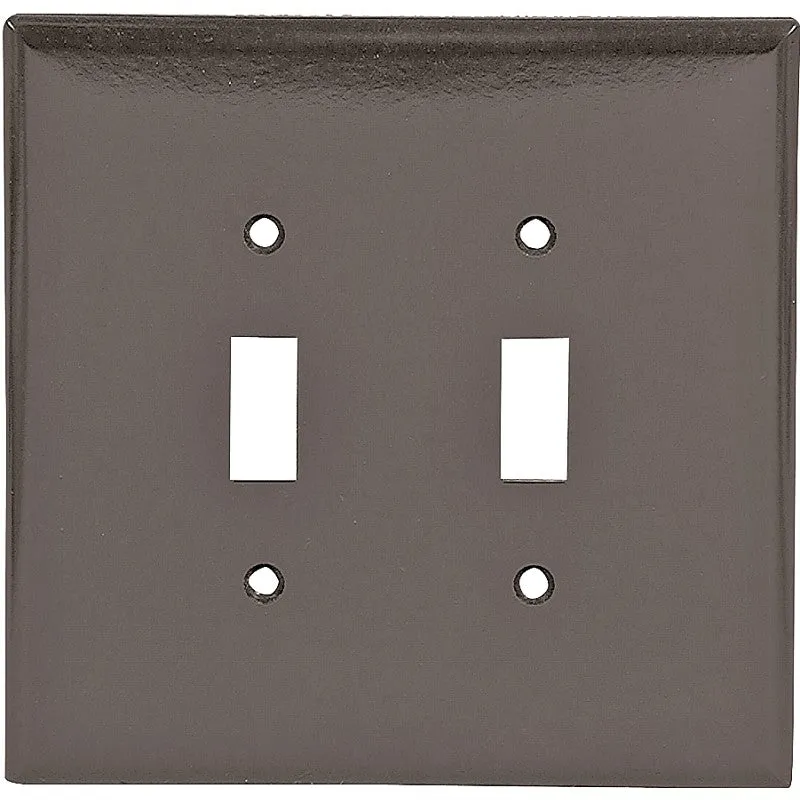 Eaton Wiring Devices 2149B-BOX Wallplate, 5-1/4 in L, 5.31 in W, 2 -Gang, Thermoset, Brown (Pack of 10)