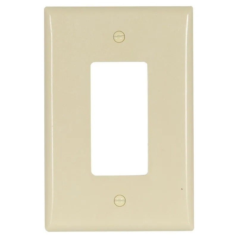 Eaton Wiring Devices 2751V-BOX Wallplate, 3-1/2 in L, 5-1/4 in W, 1 -Gang, Thermoset, Ivory, High-Gloss (Pack of 10)