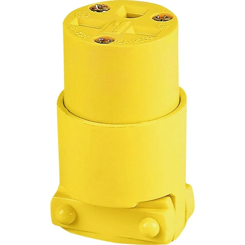 Eaton Wiring Devices 4227-BOX Electrical Connector, 2 -Pole, 15 A, 250 V, NEMA: NEMA 6-15, Yellow