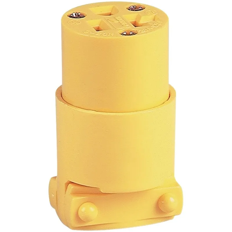 Eaton Wiring Devices 4228-BOX Electrical Connector, 2 -Pole, 20 A, 125 V, NEMA: NEMA 5-20R, Yellow