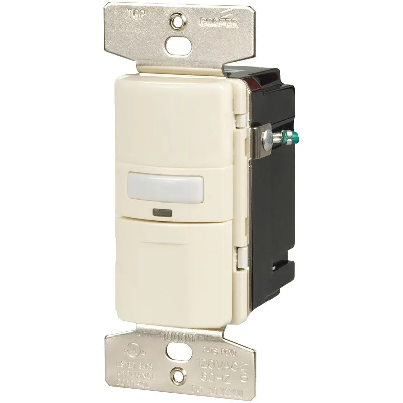 Eaton Wiring Devices OS310U-LA-K Motion Sensor Switch with Nightlight and LED, 8.3 A, Motion Sensor, 120 V, 1-Pole
