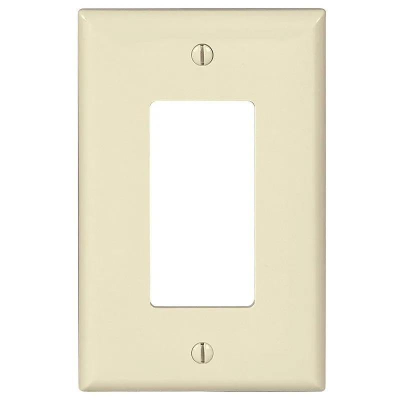 Eaton Wiring Devices PJ26LA Wallplate, 4.87 in L, 3.12 in W, 1 -Gang, Polycarbonate, Light Almond, High-Gloss (Pack of 20)