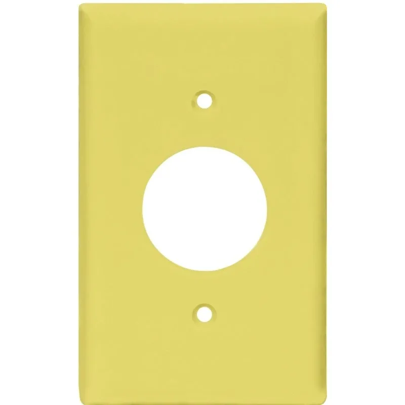 Eaton Wiring Devices PJ7V Series Wallplate, Mid-Size, 4-1/2 in L, 2-3/4 in W, 1-Gang, Polycarbonate, Ivory, High-Gloss (Pack of 25)