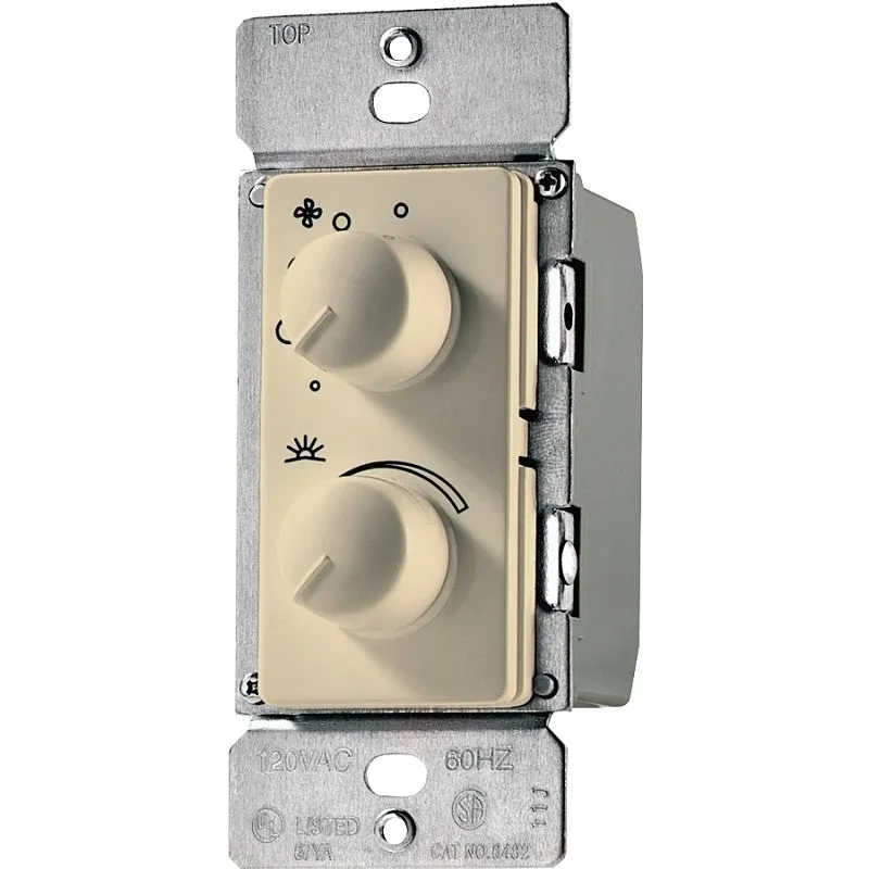 Eaton Wiring Devices RDC15-V-K Fan/Light Control, 1-Pole, 1.5 A, 120 V, Ivory