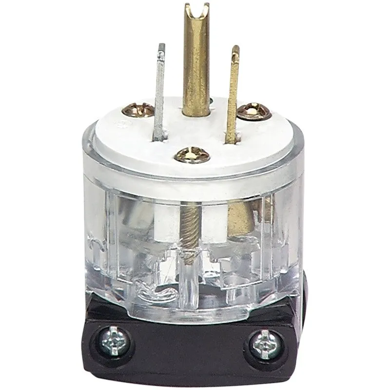 Eaton Wiring Devices WD8266 Electrical Plug, 2 -Pole, 15 A, 125 V, NEMA: NEMA 5-15, Clear