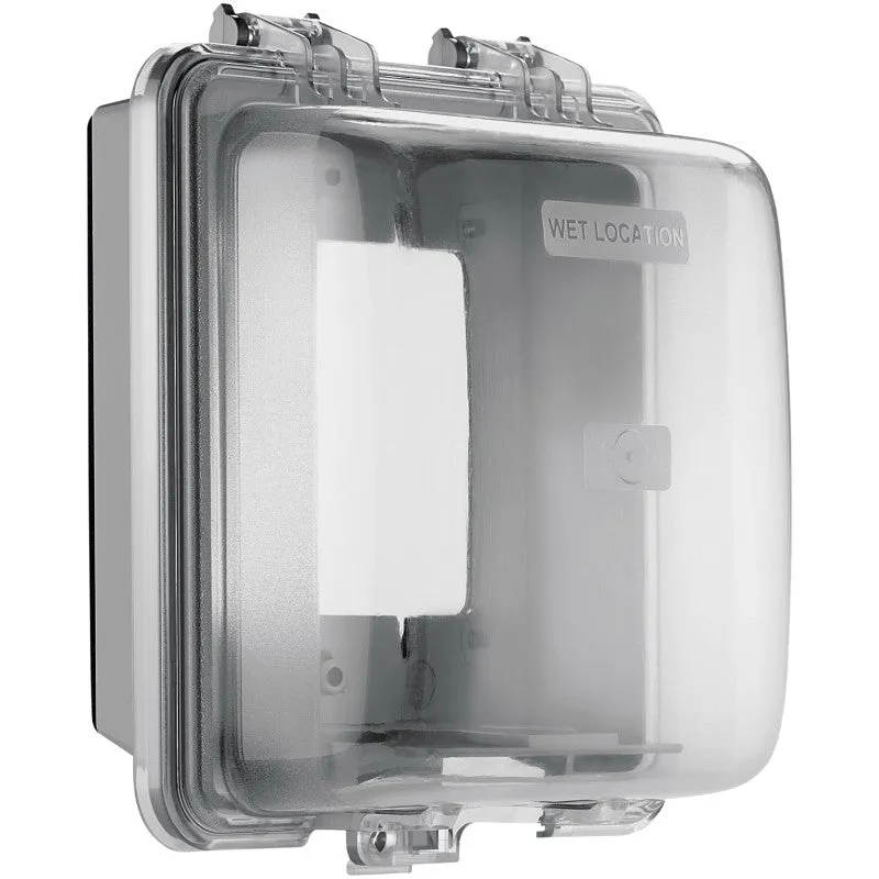 eaton wiring devices wiu 2 cover 3 14 in l 5 34 in w rectangular polycarbonate gray