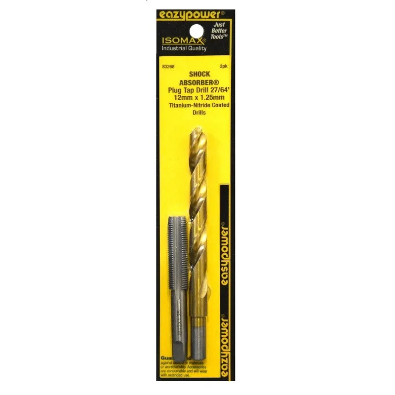 Eazypower 83268 Tap and Drill Set, 12MM-1.25 Thread, Titanium