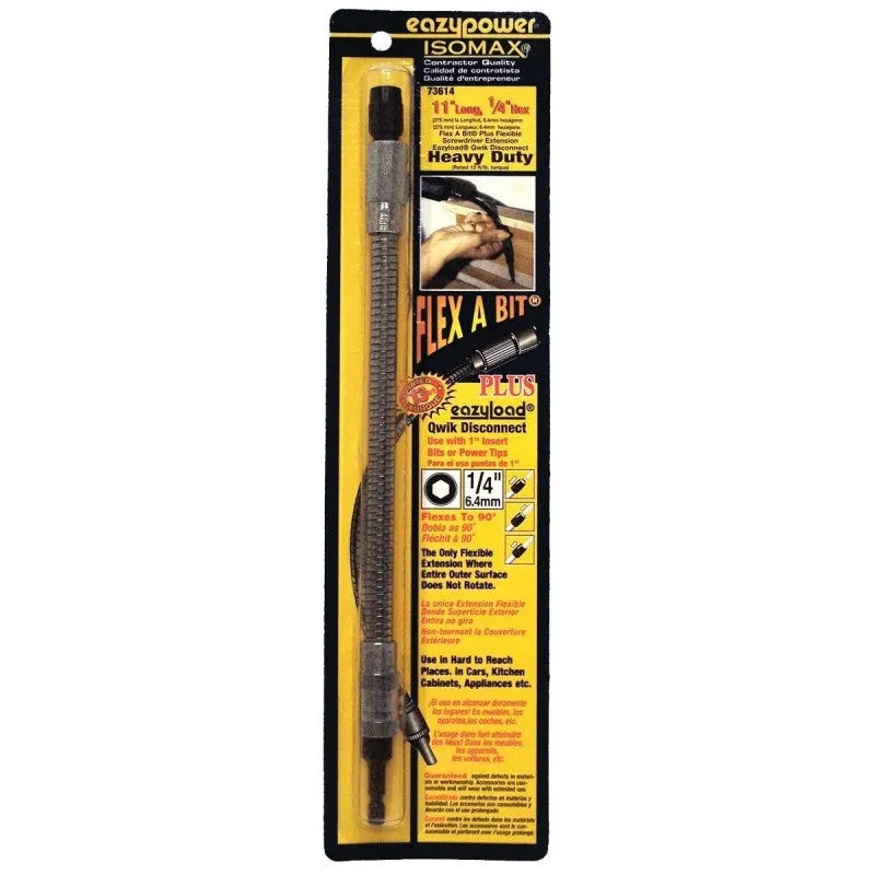Eazypower ISOMAX Flex A Bit 73614 Bit Holder, 1/4 in Drive, Hex Drive