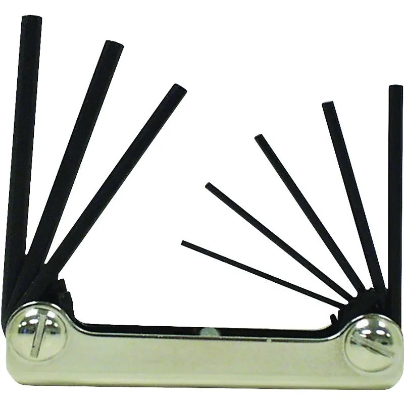 Eklind 20812 Hex Key Set, Includes: 3/32 to 1/4 in Keys, 8-Piece, Steel, Black