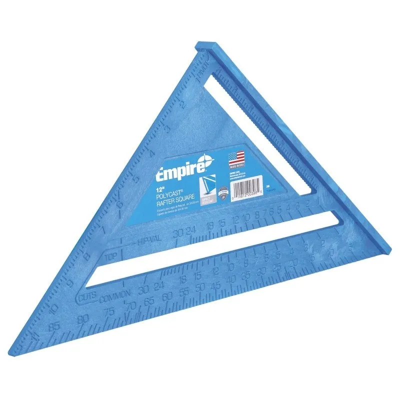 Empire 396 Rafter Square, 1/8 in Graduation, Polycast, 12 in L