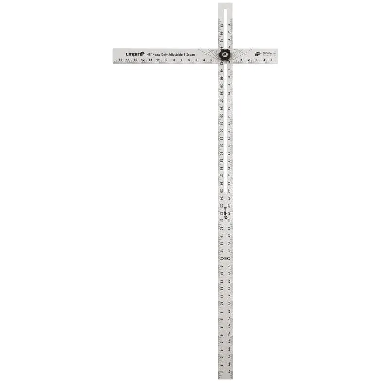 Empire 419-48 Drywall T-Square, 48 in L, 1/4 in Thick, SAE Graduation