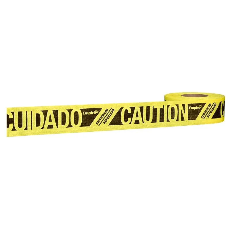 Empire 76-0600 Barricade Tape, 500 ft L, 3 in W, Yellow