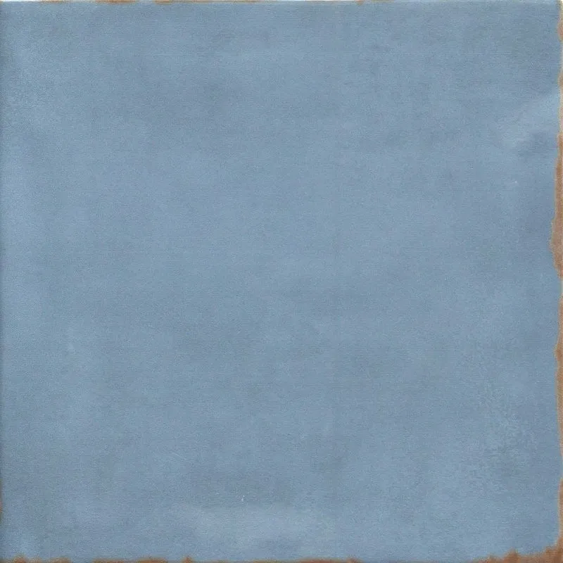 Emser Tile Antigo Series F14ANTIOC0505P Ceramic Tile, 5 in L Tile, 5 in W Tile, Pressed Edge, Square Pattern, Ocean