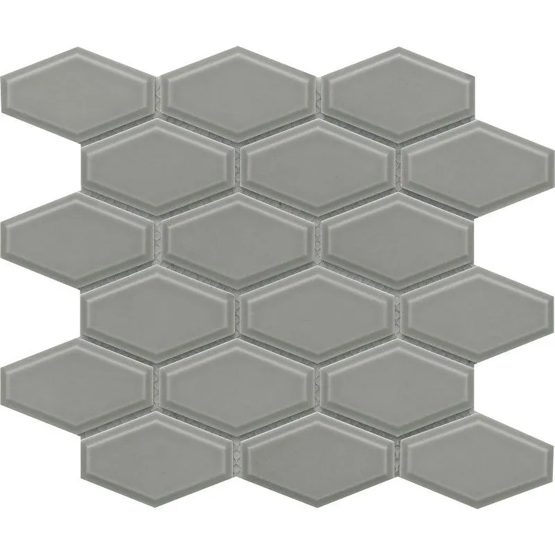Emser Tile Reward Series F27REWADO1011MHW Porcelain Mosaic Tile, 11 in L Tile, 10 in W Tile, Pressed Edge, Dove