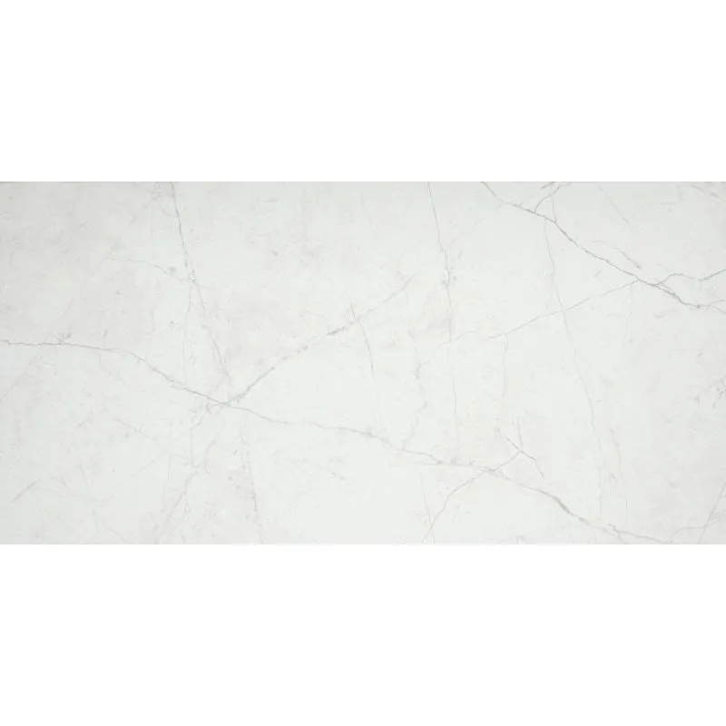 Emser Tile Sterlina II Series F20STERWH1224 Porcelain Tile, 24 in L Tile, 12 in W Tile, Rectified Edge, White