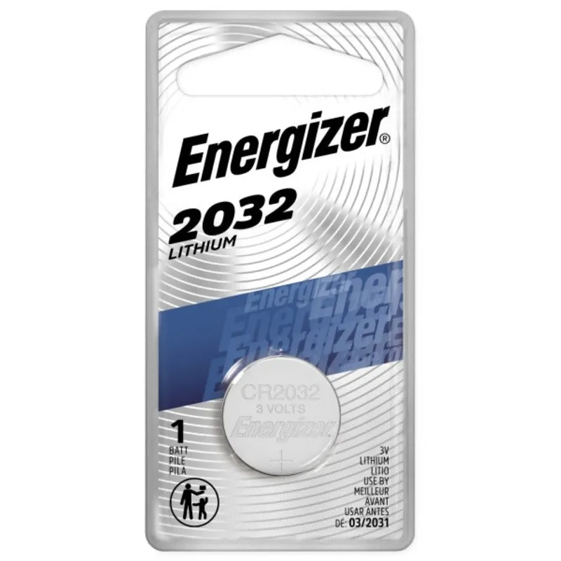 Energizer ECR2032BP Coin Cell Battery, 3 V Battery, 235 mAh, CR2032 Battery, Lithium, Manganese Dioxide (Pack of 6)