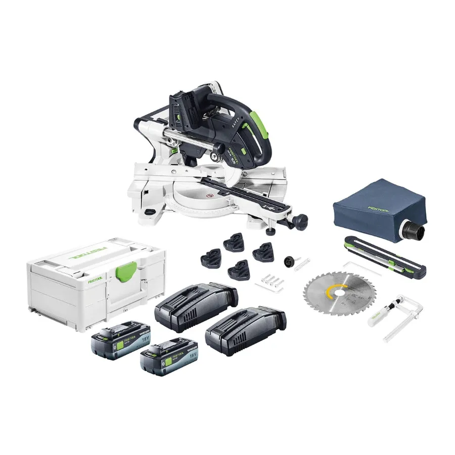 FESTOOL KSC 60 EB 8,0 I-Plus Cordless Miter Saw Combo