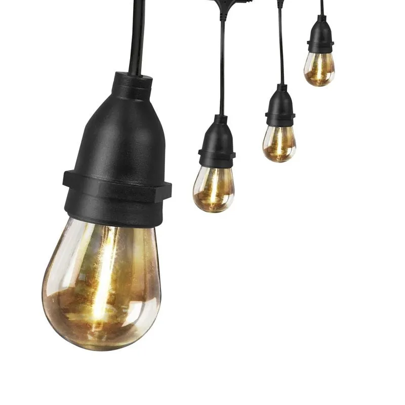 Feit Electric 72122 String Light Set, 120 V, 1 W, 12-Lamp, LED Lamp, Amber, 11,000 hr Average Life, 20 ft L (Pack of 4)