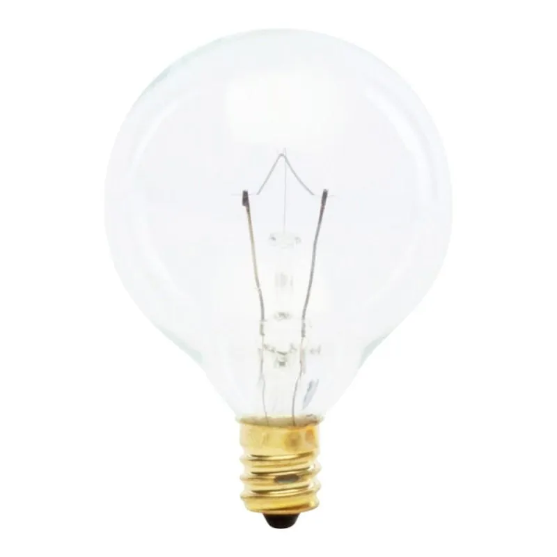Feit Electric BP25G161/2 Incandescent Lamp, Clear Lamp, 1.5 in D x 2.37 in H Dimensions, 25 W, G16-1/2 Lamp, 170 Lumens (Pack of 6)