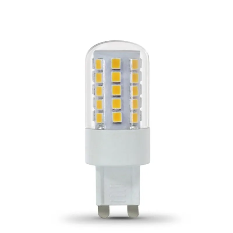 Feit Electric BPG940/830/LED LED Bulb, 500 Lumens, 4.5 W, Wedge Lamp, 40 W Equivalent, G9 Lamp Base, Dimmable (Pack of 6)