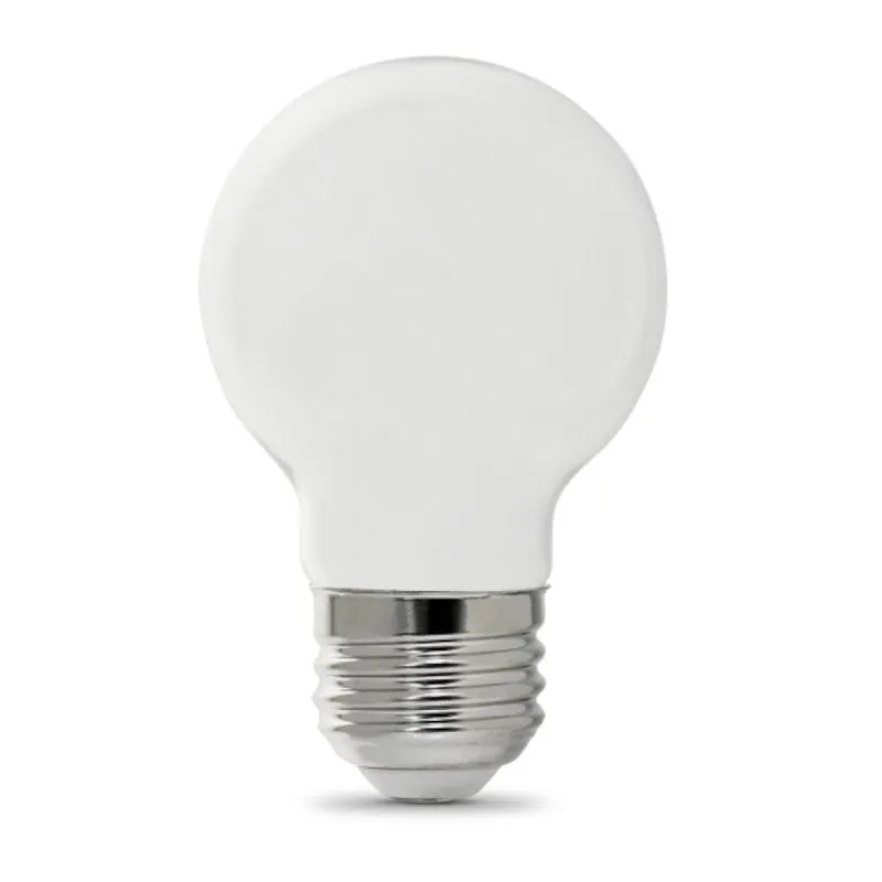 Feit Electric BPGM60W/950CA/FIL/2 LED Bulb, Globe, G16.5 Lamp, 60 W Equivalent, E26 Lamp Base, Dimmable, Daylight Light (Pack of 6)