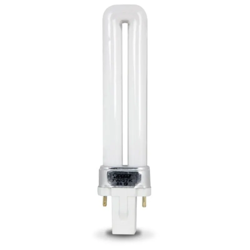 Feit Electric BPPL7 Compact Fluorescent Bulb, 7 W, PL Lamp, G23 Lamp Base, 400 Lumens, 2700 K Color Temp (Pack of 6)
