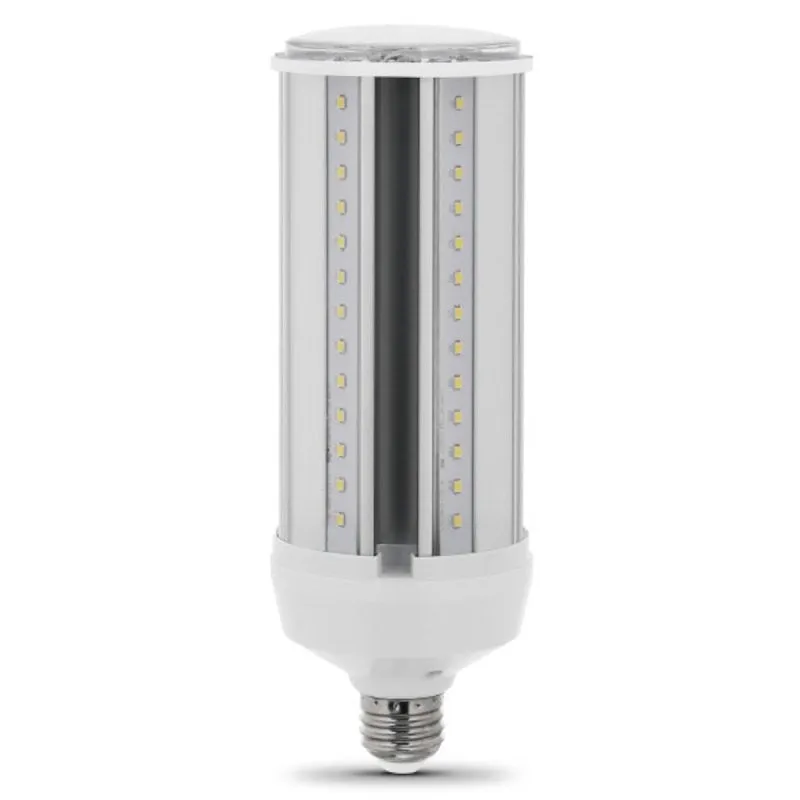 Feit Electric C4000/5K/LEDG2 Daylight LED Yard Light, Corn Cob, 300 W Equivalent, E26 Lamp Base, Dimmable, Clear (Pack of 4)