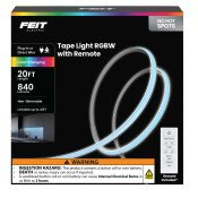 Feit Electric NF20/CHASE Outdoor Flex Light, 120 V, 30 W, LED Lamp, Tunable White, 840 Lumens, 25,000 hr Average Life