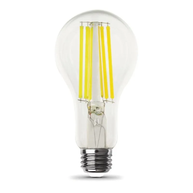 Feit Electric OM150DM/CL/830/FIL LED Bulb, General Purpose, A21 Lamp, 150 W Equivalent, E26 Lamp Base, Clear