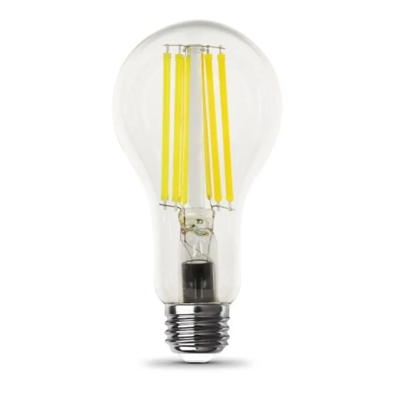 Feit Electric OM150DM/CL/850/FIL LED Light Bulb, A21 Lamp, 150 W Equivalent, E26 Medium Lamp Base, Clear