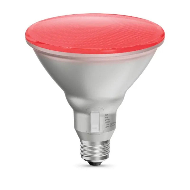Feit Electric PAR38/RGBY/6WY/LEDI 6-Way LED Light Bulb, PAR38 Bulb, 5 W, Red/Blue/Green/Yellow Bulb, Reflector Bulb