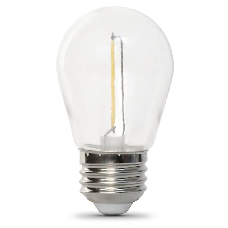 Feit Electric S14/822/FILED/4 LED Replacement Bulb, Decorative, S14 Lamp, 11 W Equivalent, E26 Lamp Base (Pack of 6)