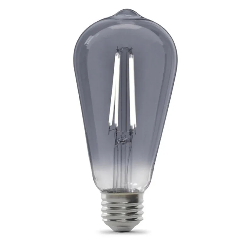 Feit Electric ST19/SMK/VG/LED LED Bulb, Decorative, ST19 Lamp, 25 W Equivalent, E26 Lamp Base, Dimmable, Clear (Pack of 4)
