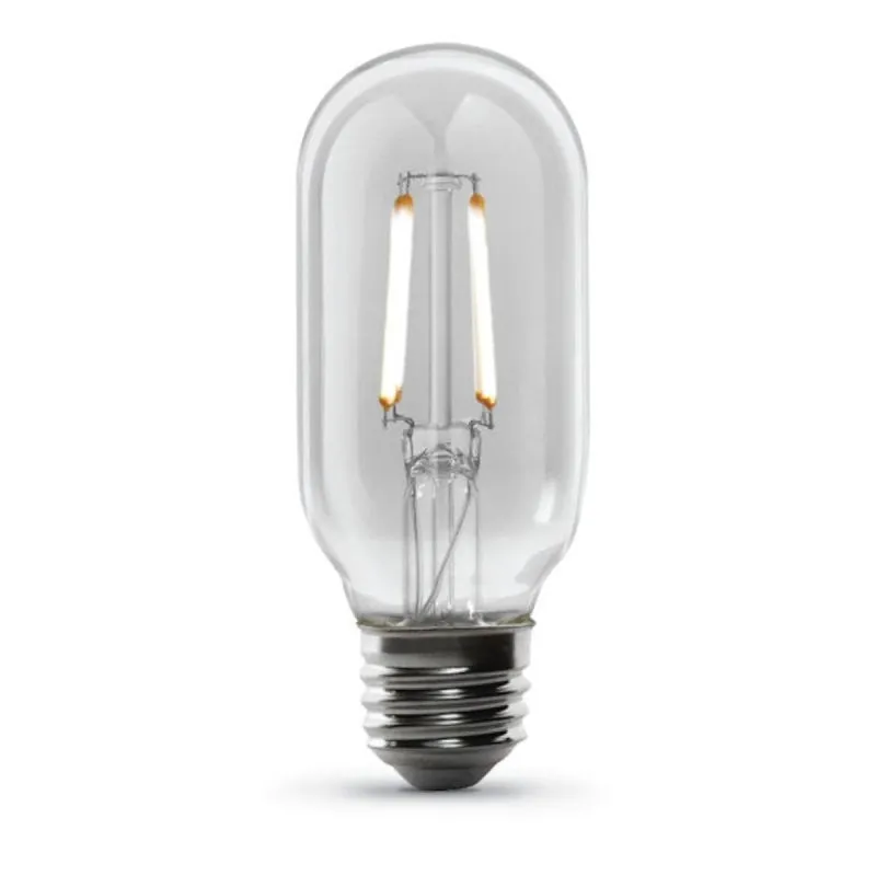 Feit Electric T14/CL/VG/LED LED Bulb, Decorative, T14 Lamp, 40 W Equivalent, E26 Lamp Base, Dimmable, Clear (Pack of 4)