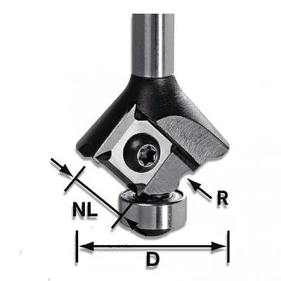 Festool 499811 Radius Router Bit S8 HW R1 D28 KL12,7 MFK