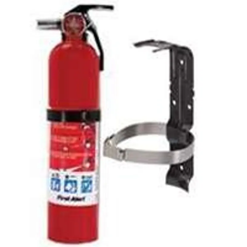 First Alert HOME1BRKT2 Fire Extinguisher, 2.5 lb, Monoammonium Phosphate Dry Chemical, 1-A, 10-B:C, Bracket (Pack of 4)