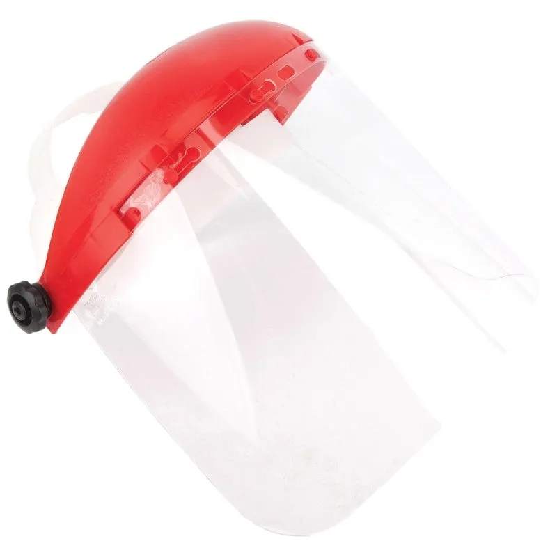 Forney 58600 Face Shield, Polyethylene Visor, Clear Visor, Pin Headgear