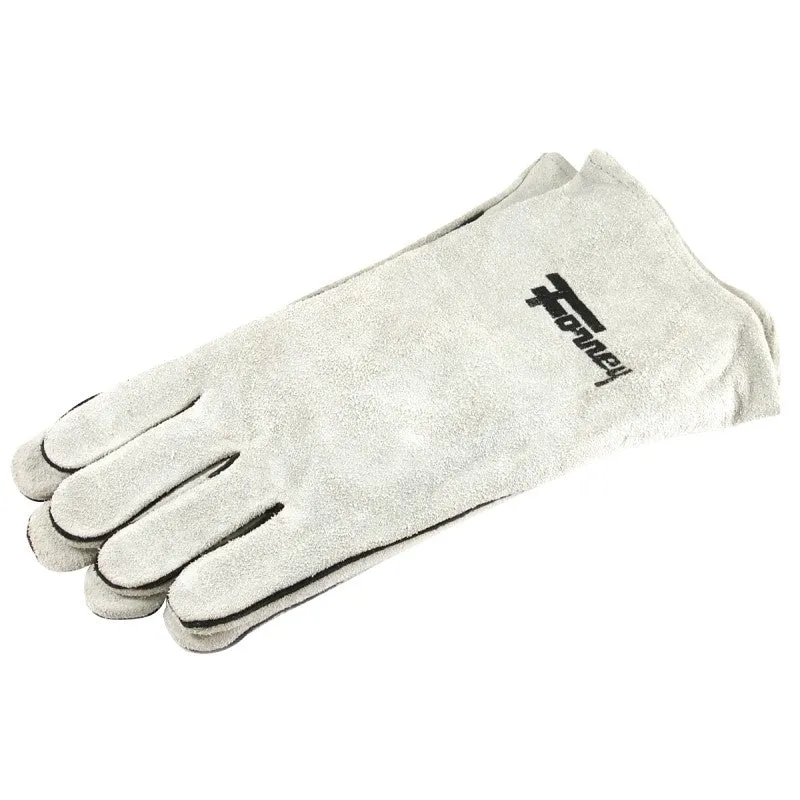 ForneyHide 55200 Welding Gloves, Men’s, L, 13-1/2 in L, Gauntlet Cuff, Leather Palm, Gray, Wing Thumb, Leather Back