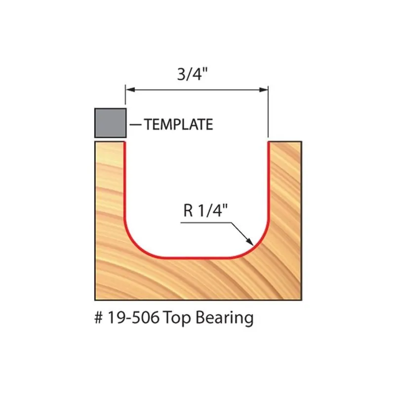 Freud | 19-506 1/4 Radius Dish Carving Bit