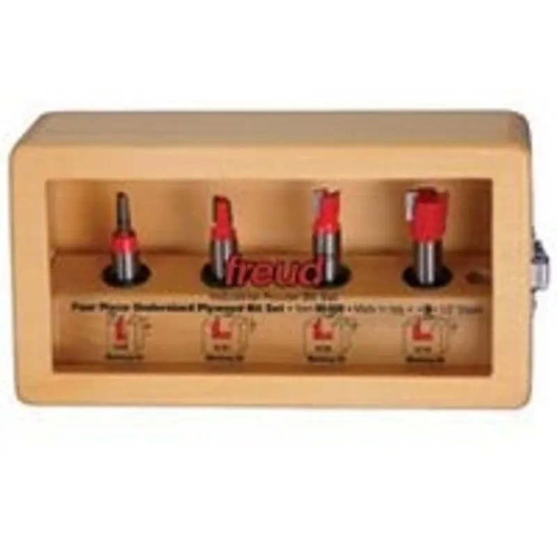 Freud 89-650 Undersized Plywood Bit Set, 4-Cutter, Carbide