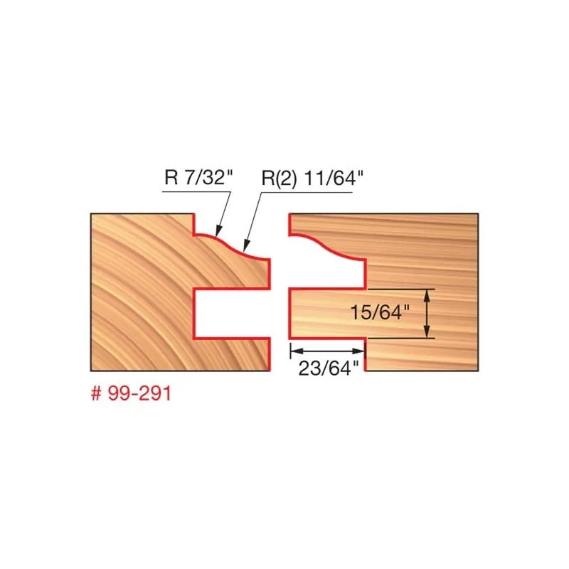 Freud | 99-291 2 (Dia.) One-Piece Rail and Stile Bit