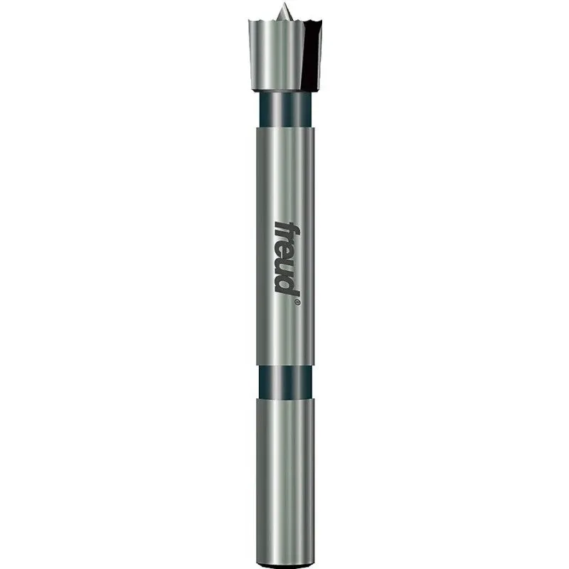 Freud Precision Shear PB-003 Forstner Bit, 1/2 in Dia, 3-1/2 in OAL, 1/4 in Dia Shank