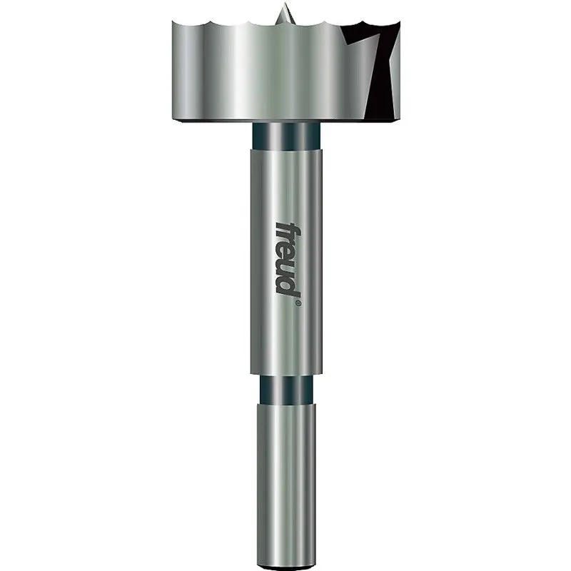 Freud Precision Shear PB-010 Forstner Bit, 1-3/8 in Dia, 3-1/2 in OAL, 3/8 in Dia Shank