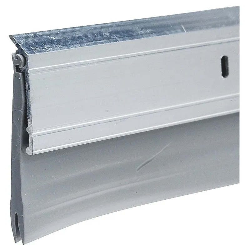 Frost King A62/36W Door Sweep, 36 in L, 2 in W, Aluminum Flange, White Insert Color, Vinyl Insert